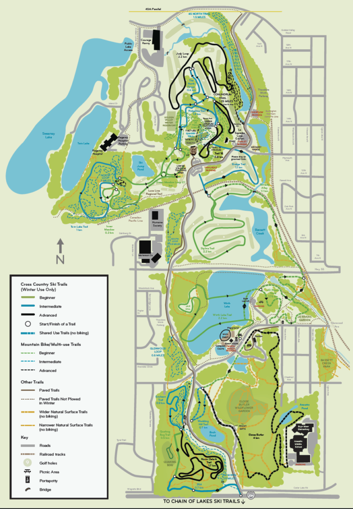 Theodore Wirth Trail Map Theodore Wirth Park Ski Trails – The Loppet Foundation